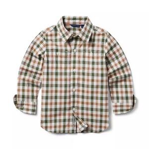 Janie & Jack Gingham Poplin Shirt 2T